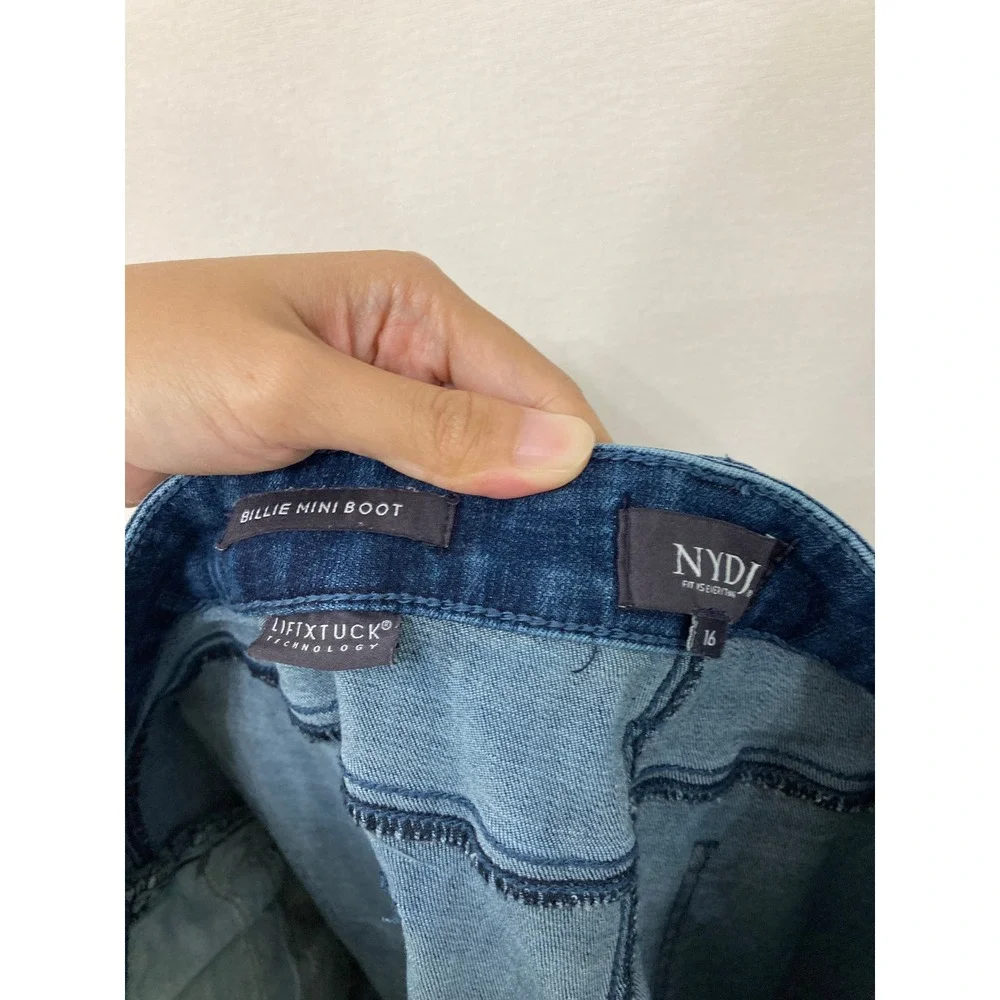 NYDJ Billie Mini Boot Jeans size 16 Medium Wash High Rise Stretch Bootcut - Picture 2 of 8